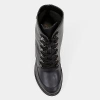 Bota Coturno Via Uno Couro Salto Alto Feminina