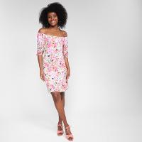 Vestido Lecimar Curto Ombro A Ombro Floral - 4
