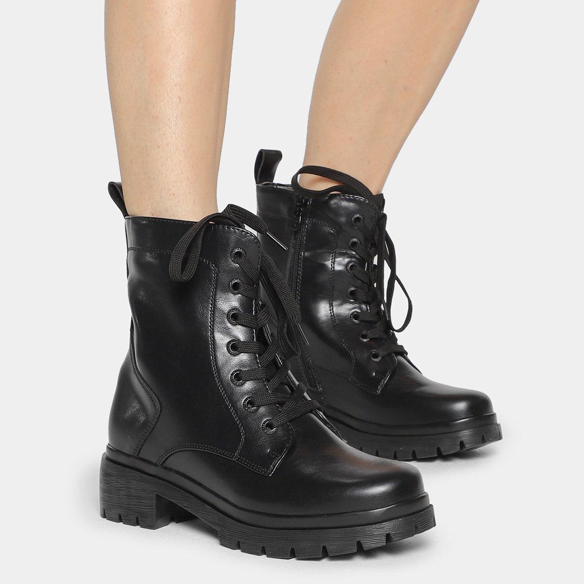 Bota Coturno Mooncity Cano Médio Feminina - 2