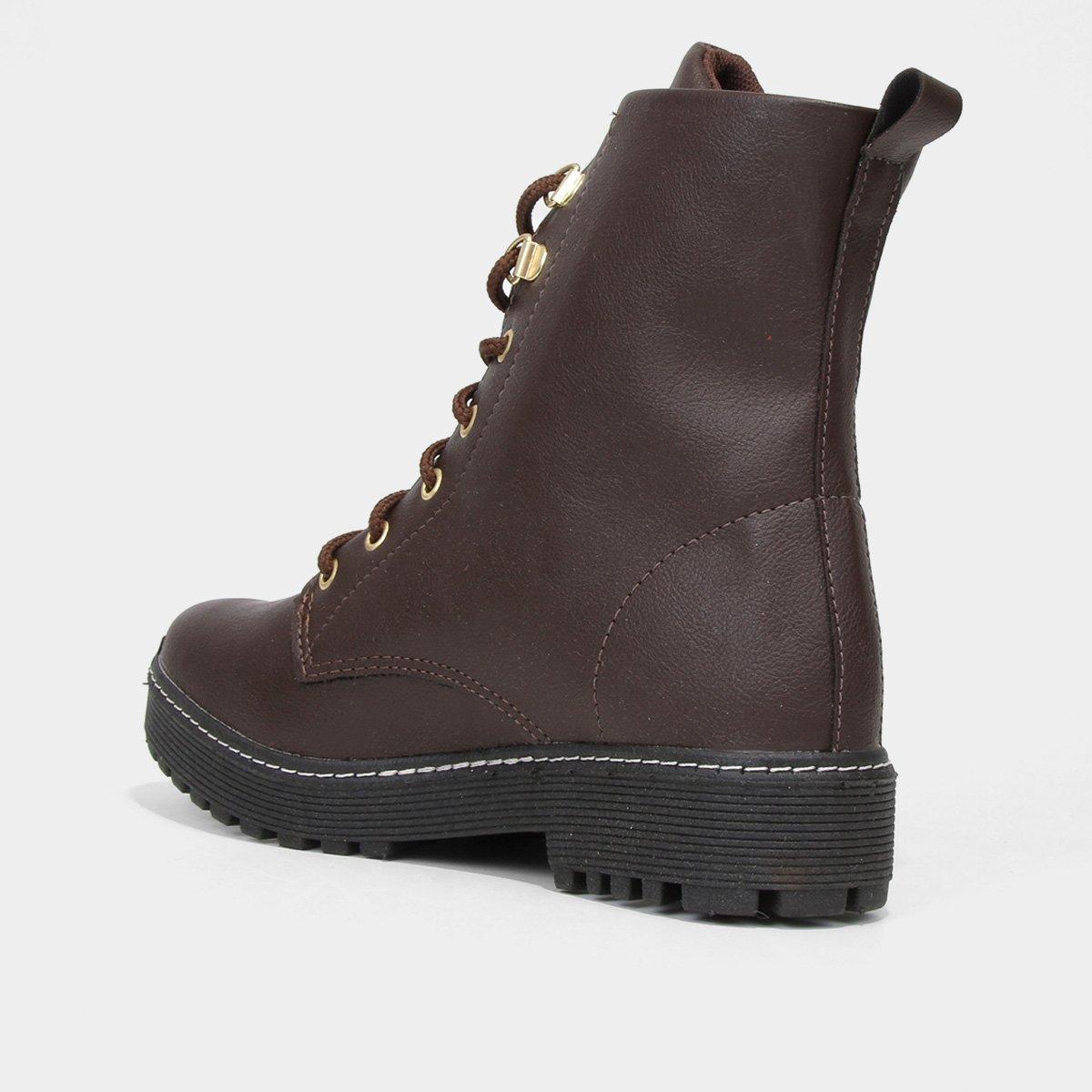 Bota Coturno Look Fashion Tratorada Feminina - 5