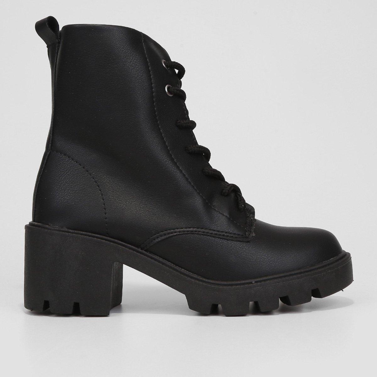 Bota Coturno Look Fashion Cano Médio Feminina - 1