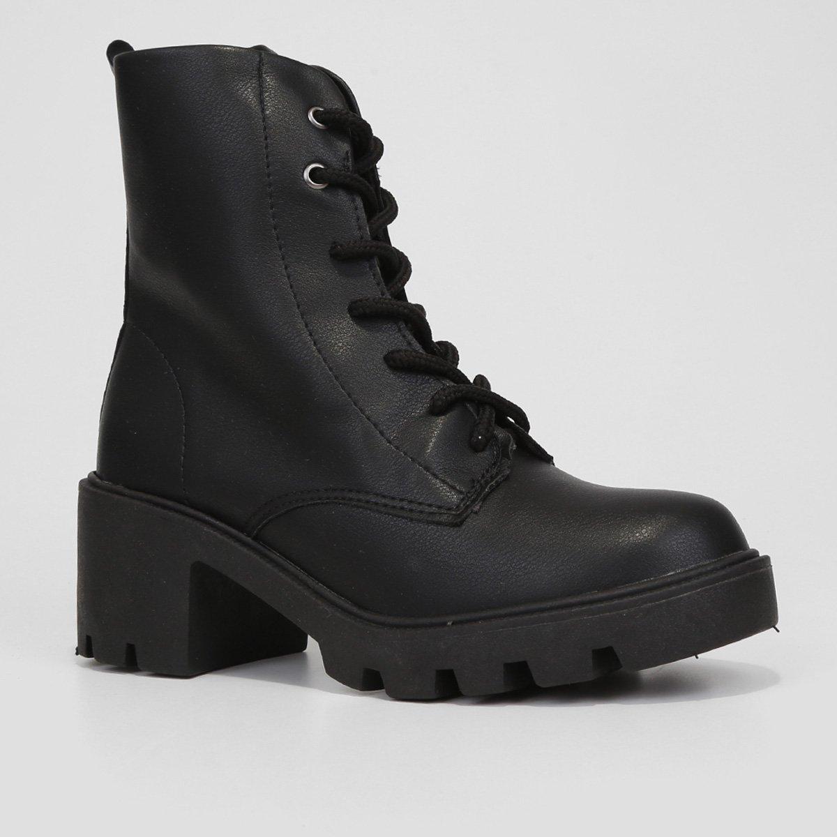 Bota Coturno Look Fashion Cano Médio Feminina - 3