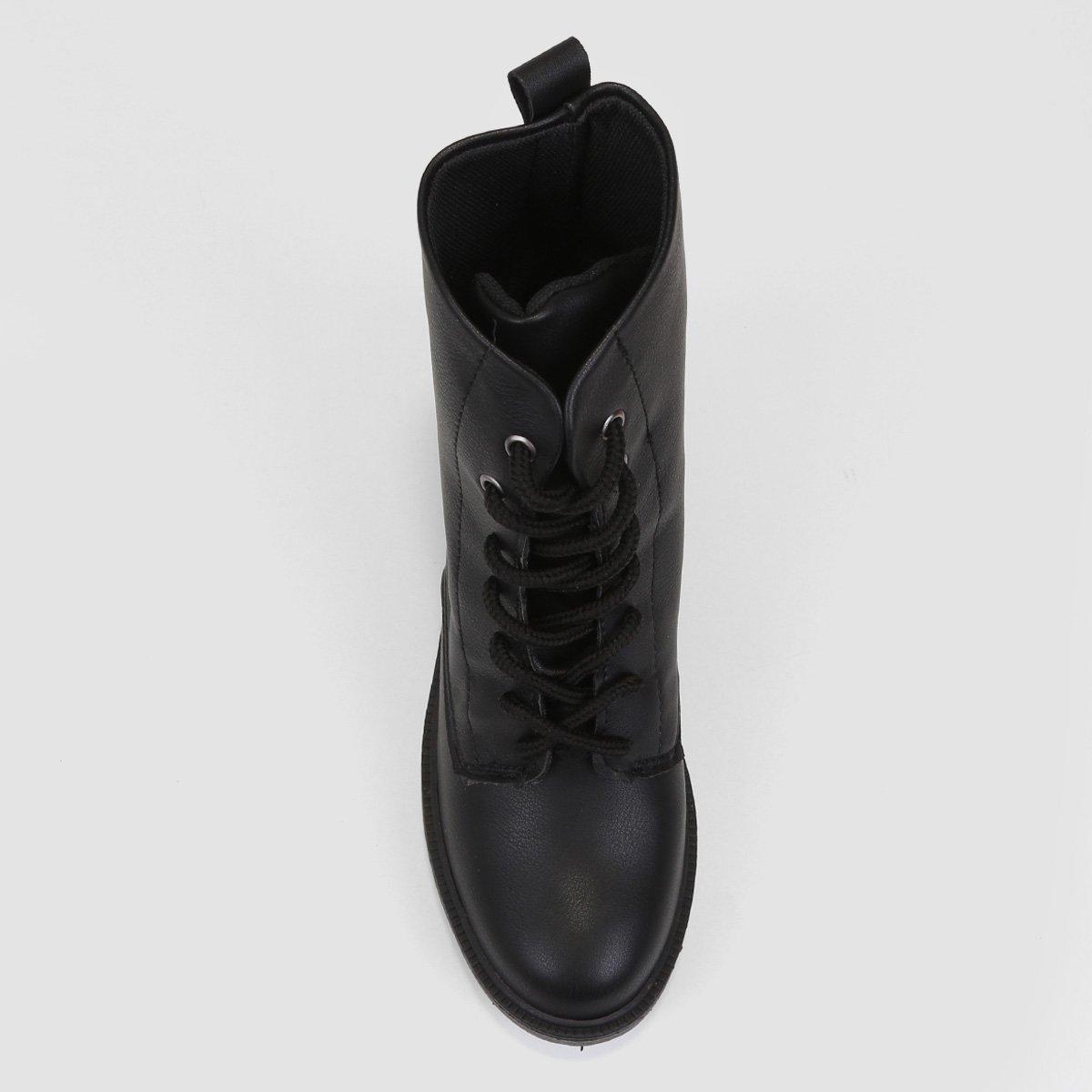 Bota Coturno Look Fashion Cano Médio Feminina - 4