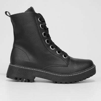 Bota Coturno Look Fashion Tratorada Feminina
