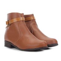 Bota Cano Curto Look Fashion Detalhe Croco Feminina - 1