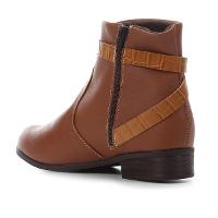 Bota Cano Curto Look Fashion Detalhe Croco Feminina - 5