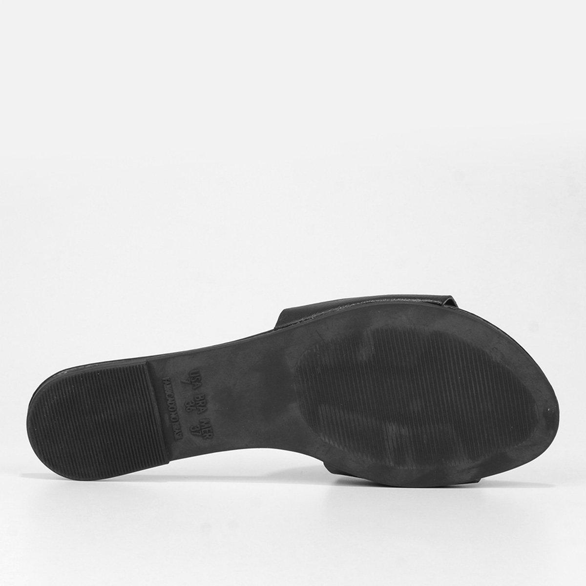 Rasteira Look Fashion Recorte Pedraria - 6