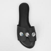 Rasteira Look Fashion Recorte Pedraria