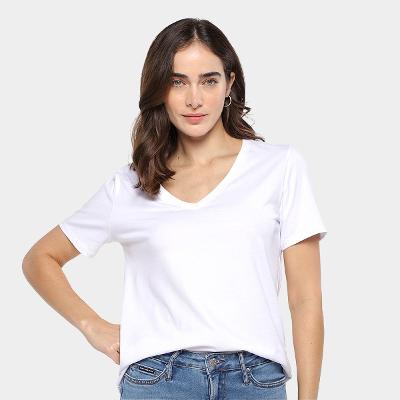 Camiseta Básica Hering Decote V Feminina