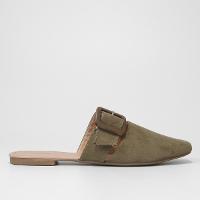 Mule Griffe Camurça Fivela Bico Fino - 3