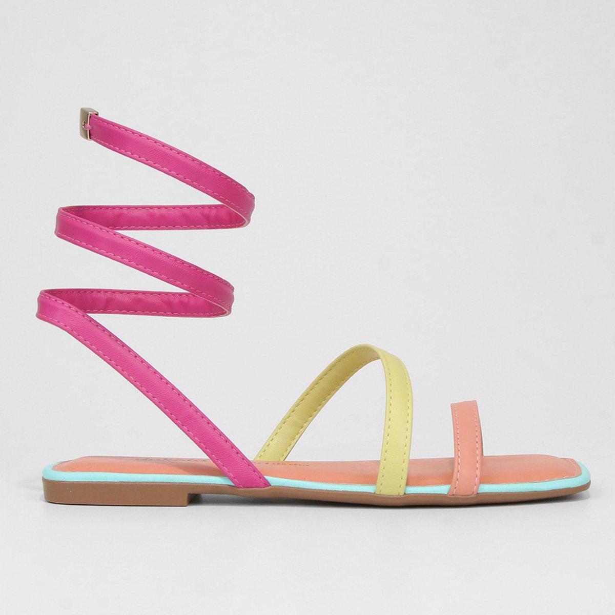 Rasteira Dakota Recorte Lateral Amarração - 1