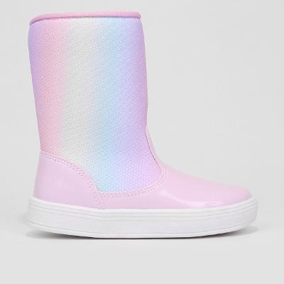 Bota Bebê Tininha Sola Confort Baby + Laço De Cabelo Menina