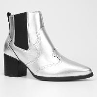 Bota Chelsea Vizzano Metalizada Bico Fino Feminina - 3