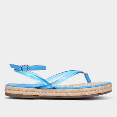 Rasteira Shoestock Vinil Dedo Flatform Corda