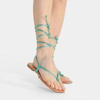 Rasteira Shoestock Metalizada Amarração - 2