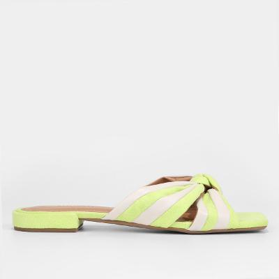 Rasteira Shoestock Nó Comfy Bico Quadrado