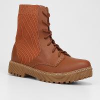 Bota Coturno Cano Curto Look Fashion Knit Feminina - 3