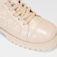 Bota Shoestock Couro Coturno Matelassê Tratorado Feminina - 5