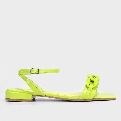 Rasteira Shoestock Verniz Corrente Monocolor