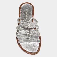 Rasteira Shoestock Metalizada Brilho Tiras - 6