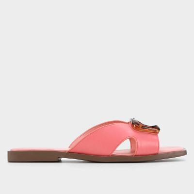 Rasteira Couro Loucos & Santos Feminina