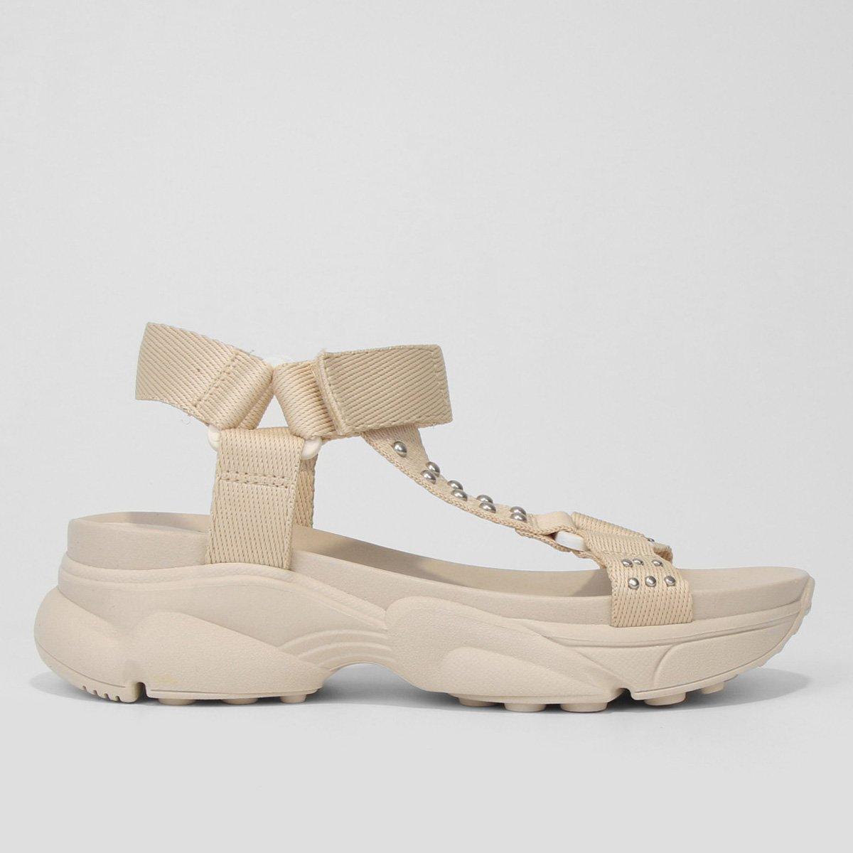 Sandália Zatz Flatform Strass Feminina - 1