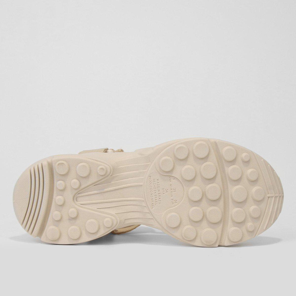 Sandália Zatz Flatform Strass Feminina - 6