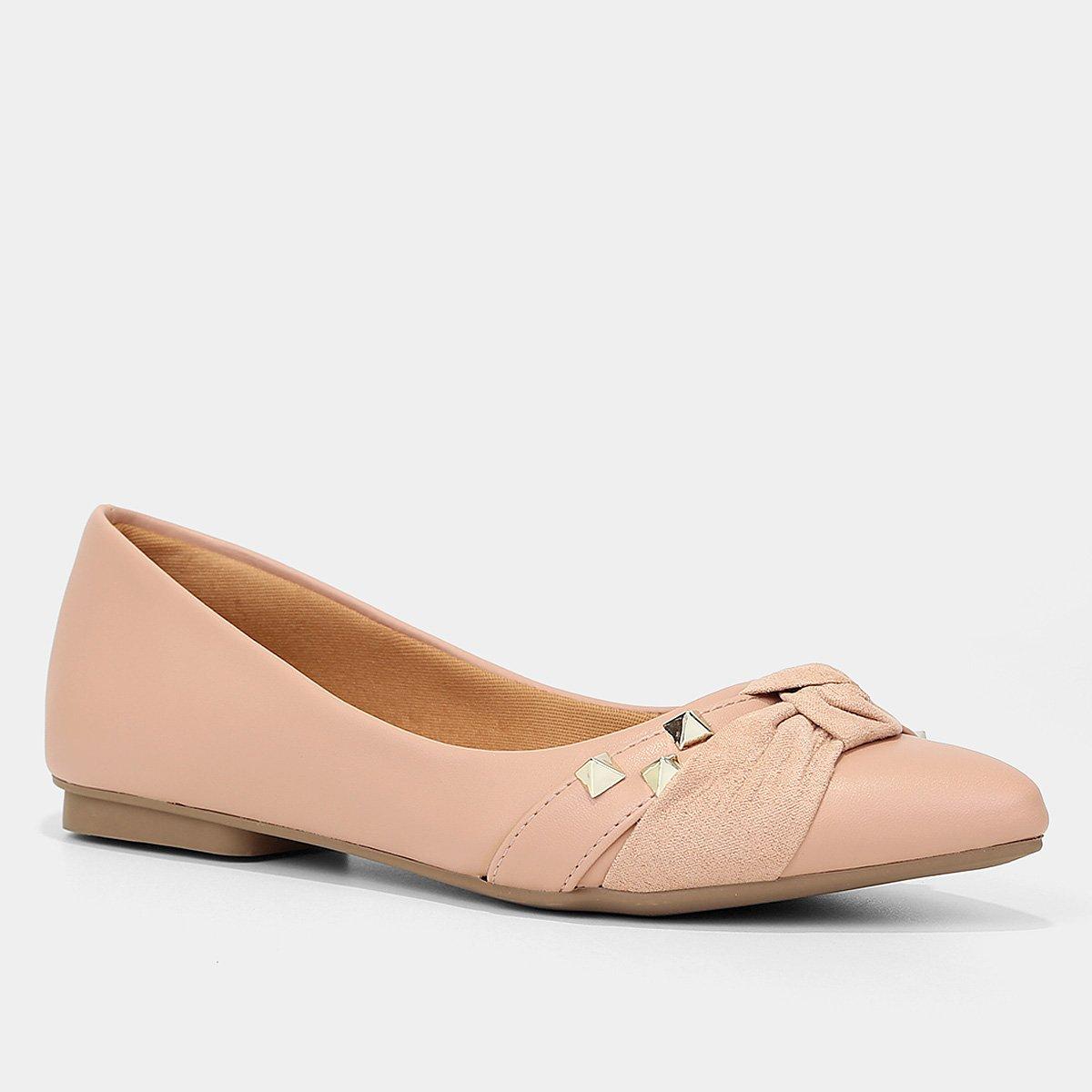 Sapatilha Griffe Bico Fino Tachas Feminina - 3