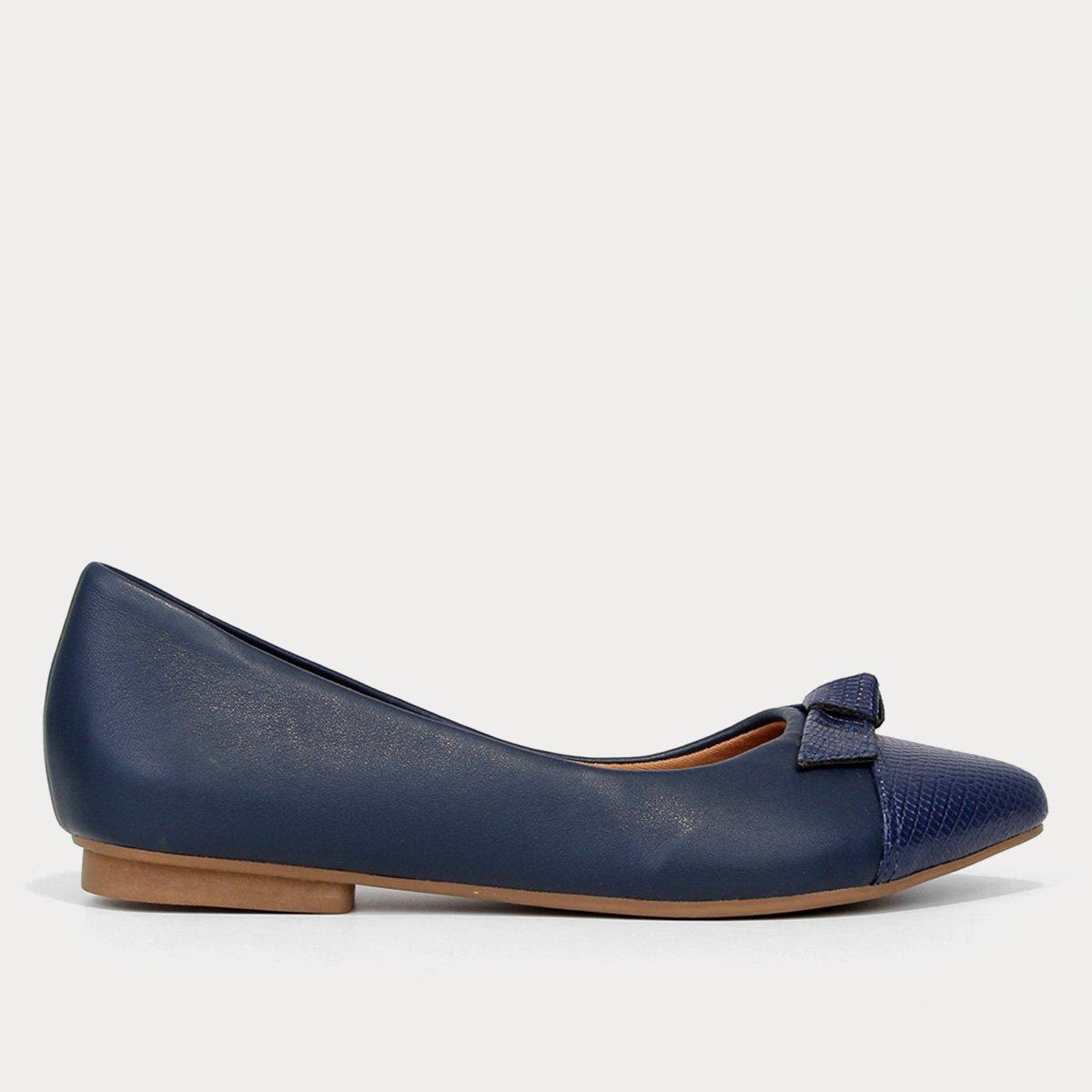 Sapatilha Griffe Lizard Nó Bico Fino Feminina - 1