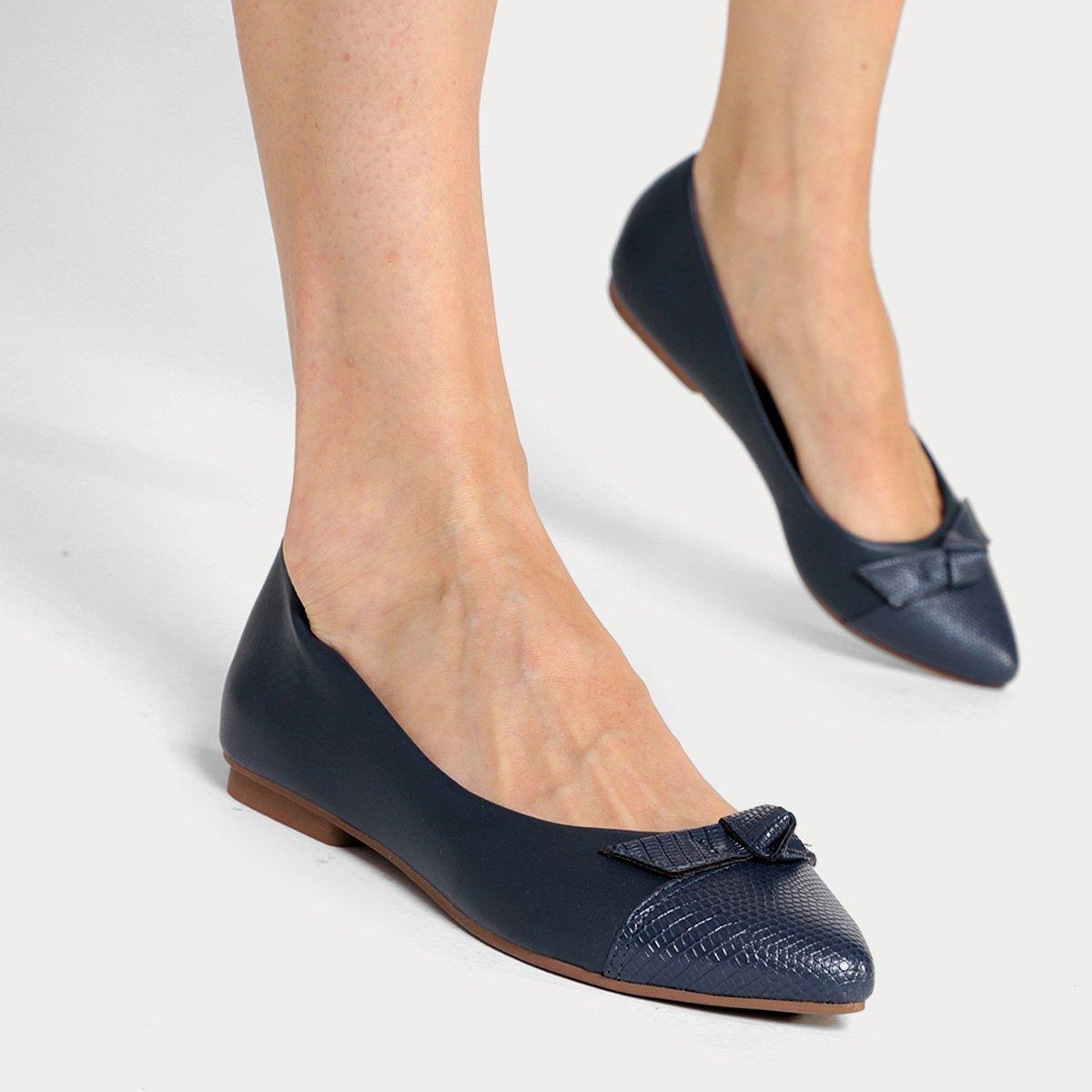 Sapatilha Griffe Lizard Nó Bico Fino Feminina - 2