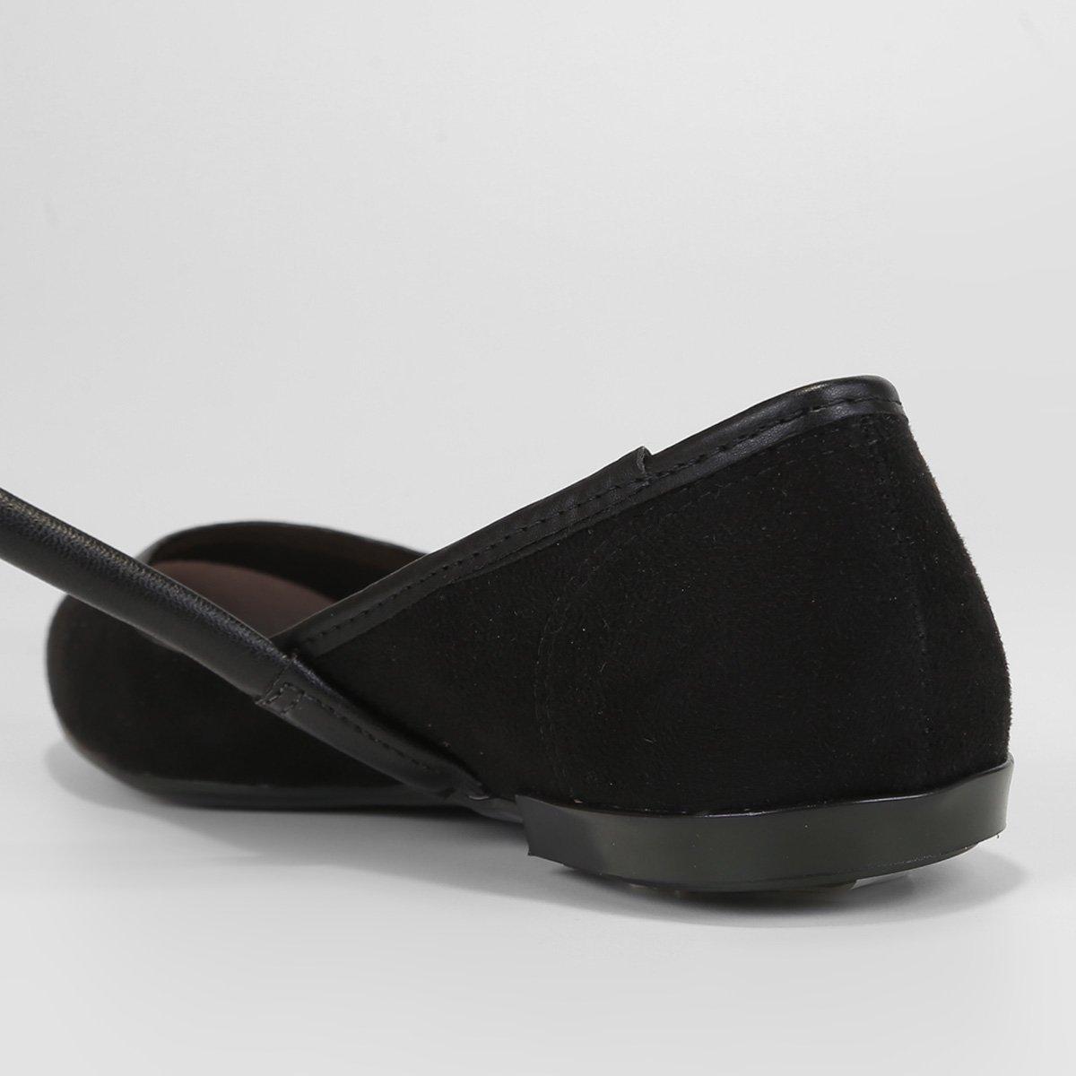 Sapatilha Moleca Bico Fino Amarração Feminina - 6