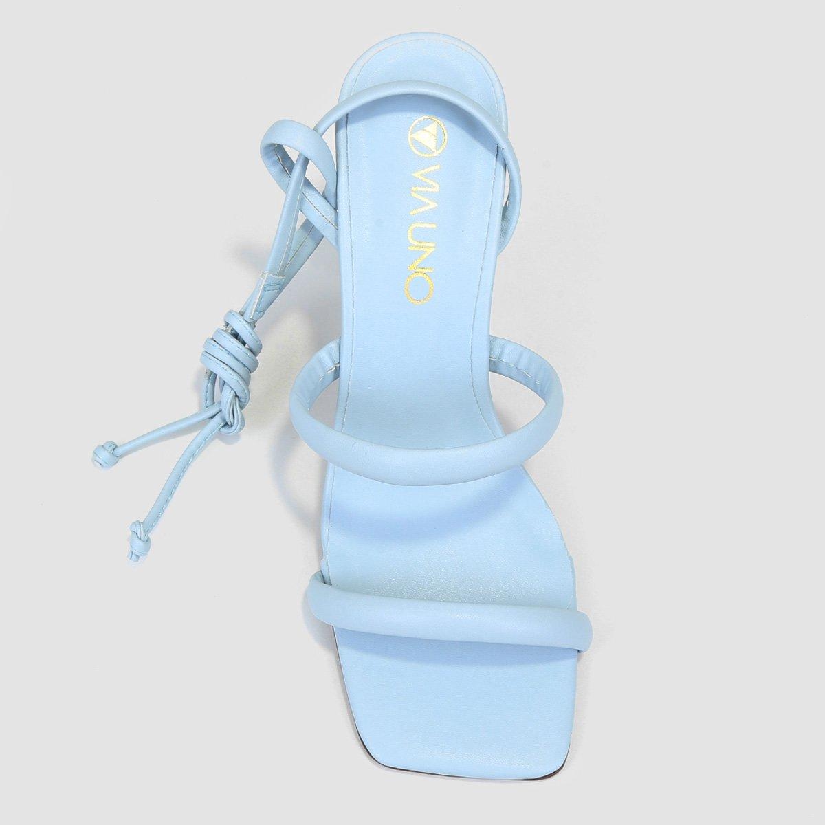 Sandália Via Uno Amarração Salto Alto Feminina - 4