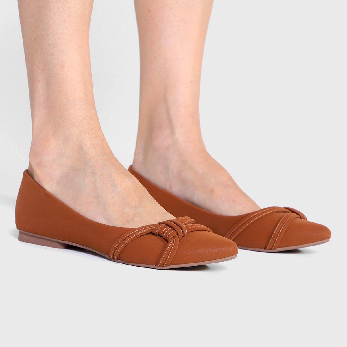 Sapatilha Griffe Bico Fino Tiras Feminina - 2