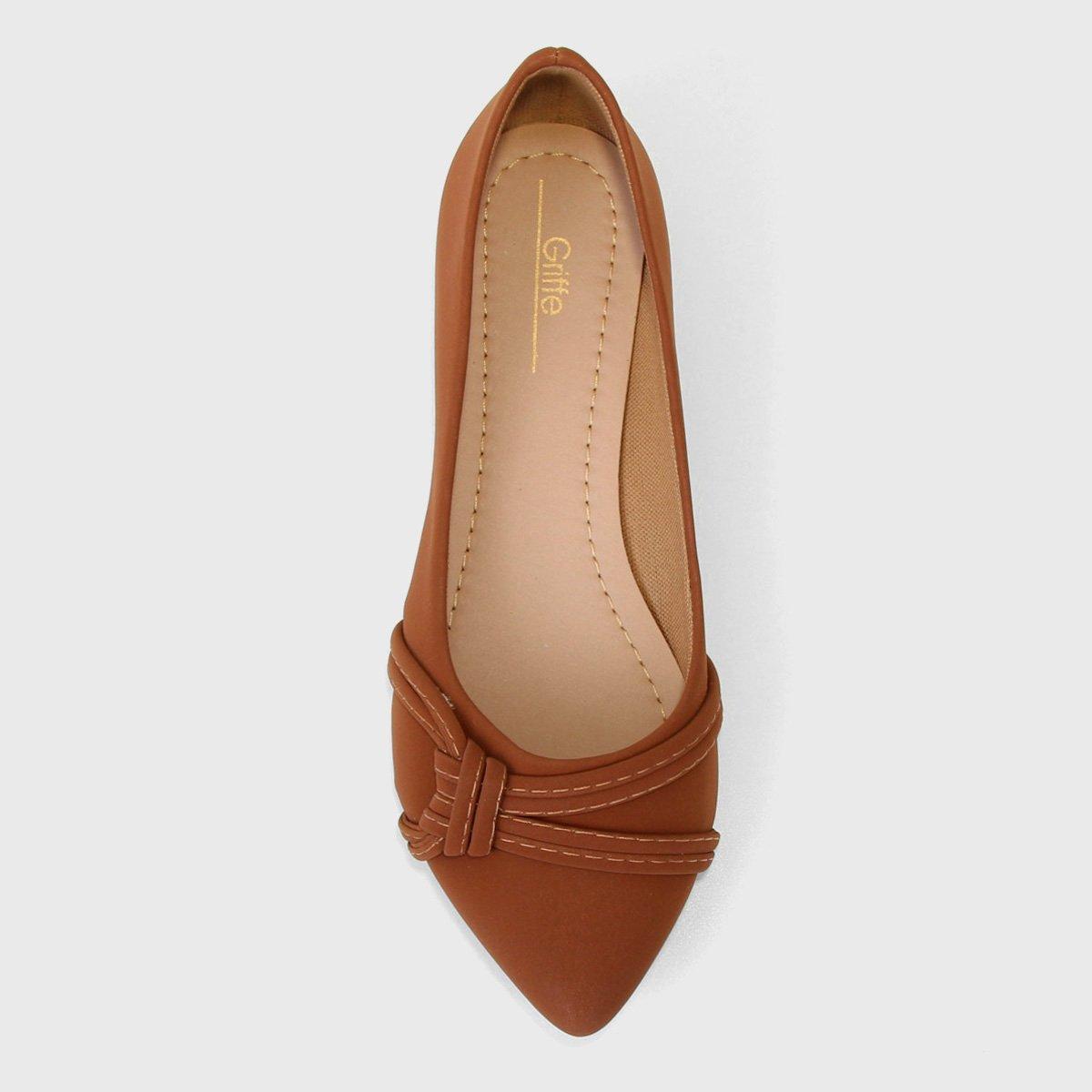 Sapatilha Griffe Bico Fino Tiras Feminina - 4