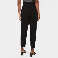 Calça Clochard Cambos Jeans Cropped Com Pence Frontal Cintura Alta Feminina - 3