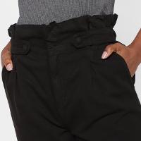 Calça Clochard Cambos Jeans Cropped Com Pence Frontal Cintura Alta Feminina - 4