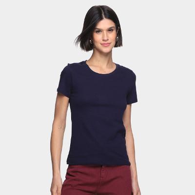 Camiseta Básica Hering Slim World Feminina