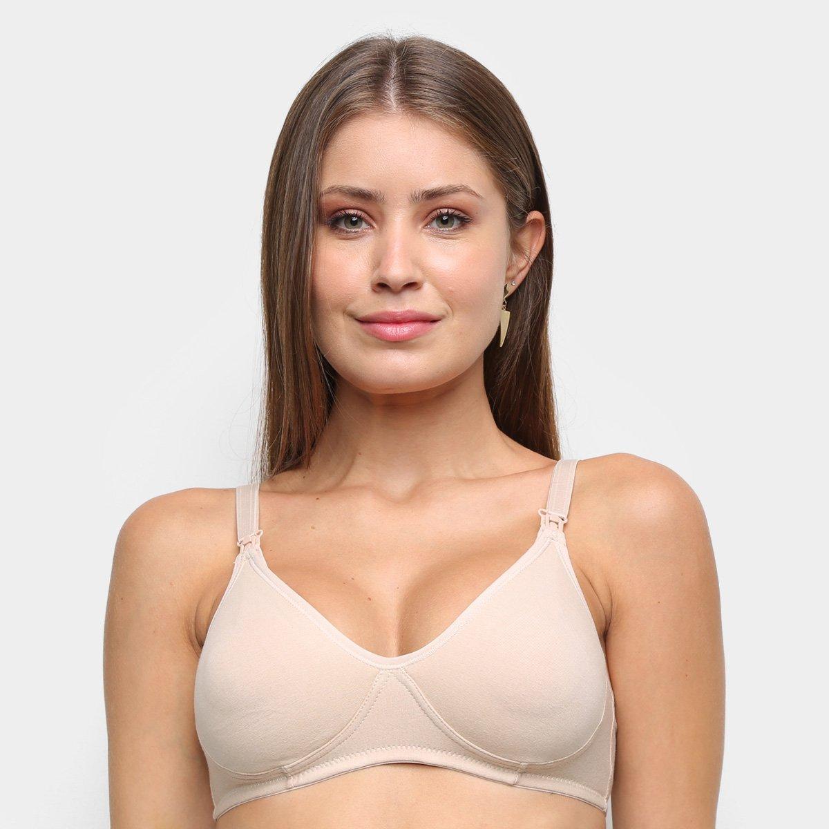 Sutiã DelRio Amamentação Em Cotton E Renda - 1