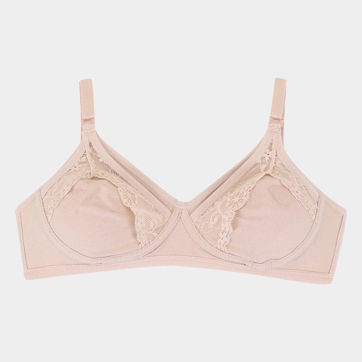 Sutiã DelRio Amamentação Em Cotton E Renda - 4