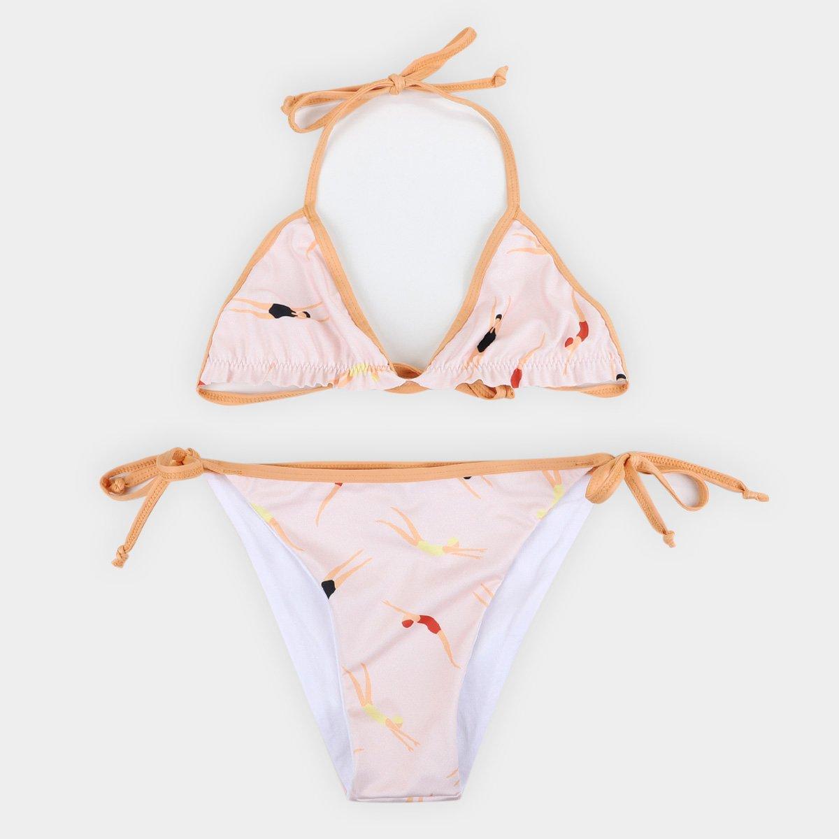 Conjunto Biquíni Infantil Hering Com Proteção UV 50+ Estampado - 1