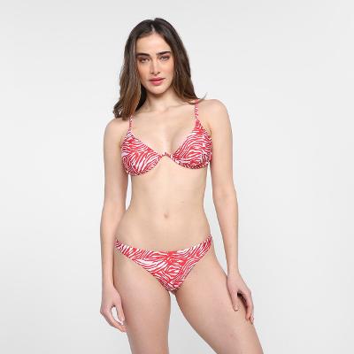 Conjunto Biquini Asa Delta Com Bojo Phra Yai Estampado