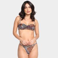 Top Biquini Com Bojo Água Doce Estampado - 3