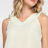 Regata Dom Fashion Decote V Transparente Feminina - 3