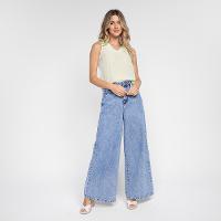 Regata Dom Fashion Decote V Transparente Feminina - 4