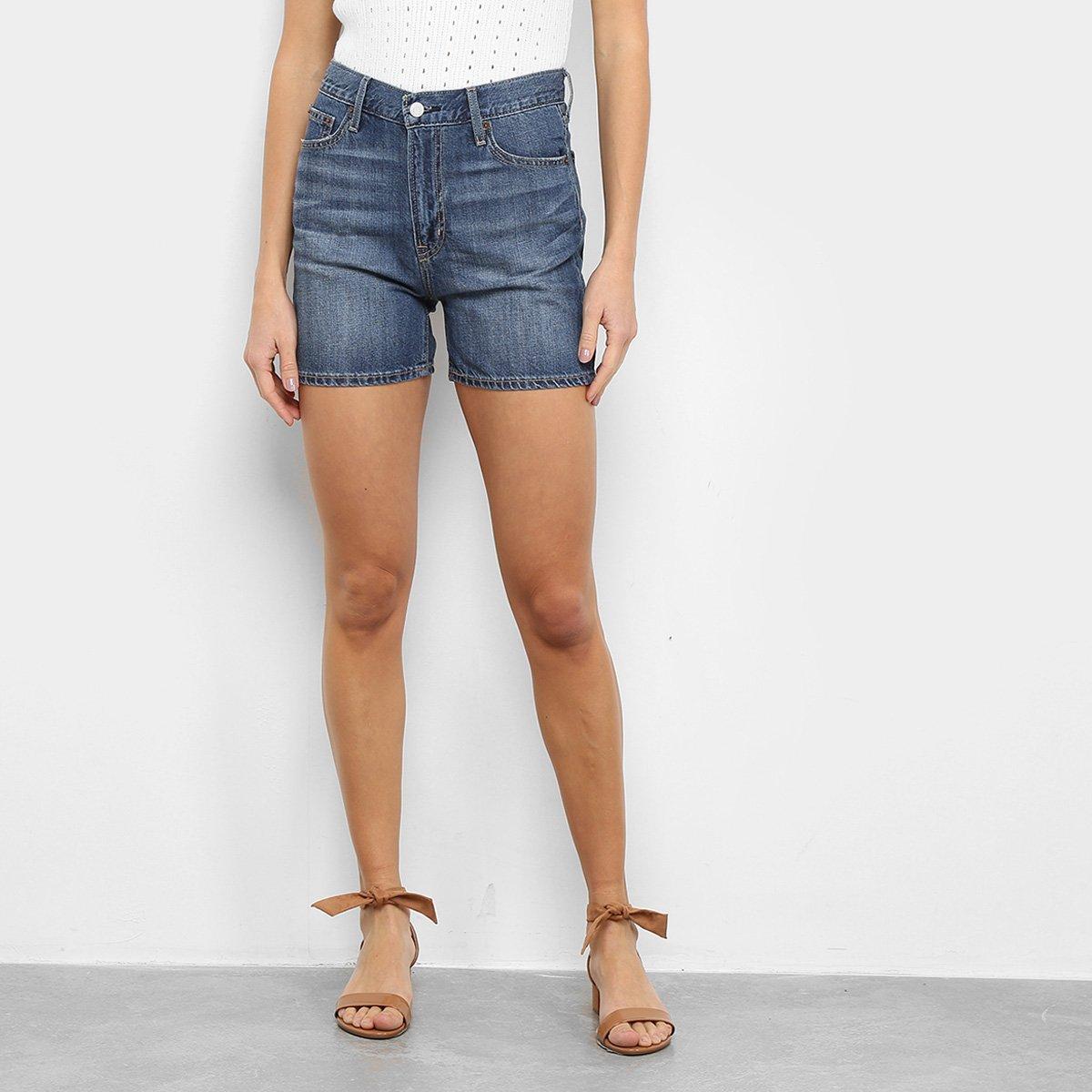 Short Jeans GAP Cintura Alta Feminino - 1