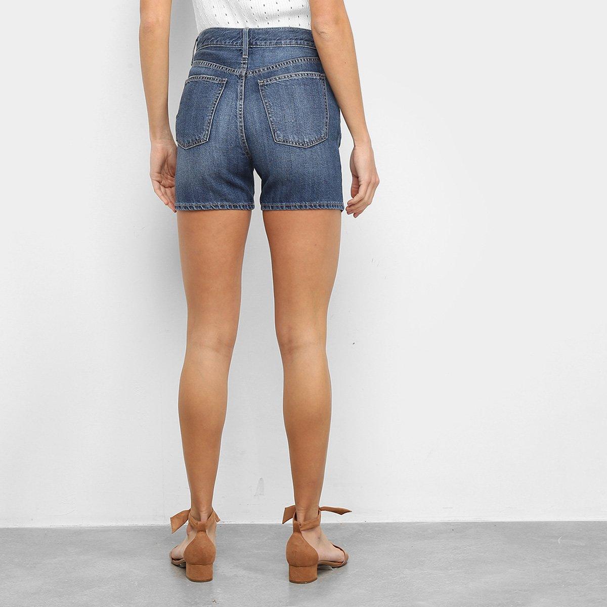 Short Jeans GAP Cintura Alta Feminino - 2