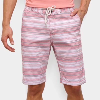 Bermuda De Sarja Ecxo Listrada Masculina
