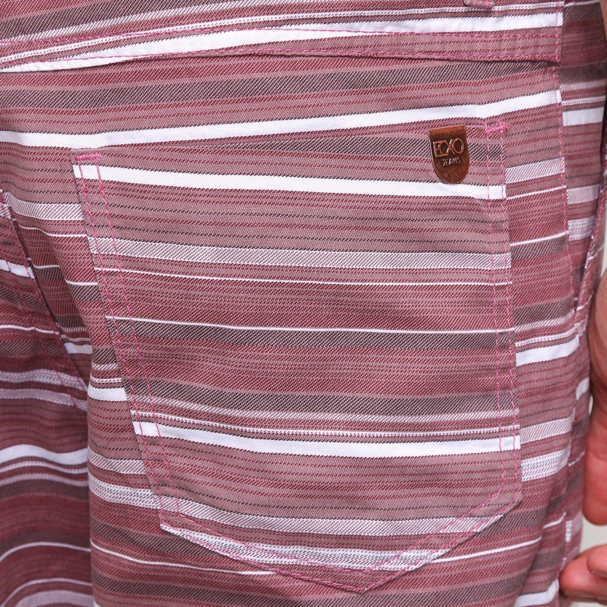 Bermuda Ecxo Listrada Masculina - 3