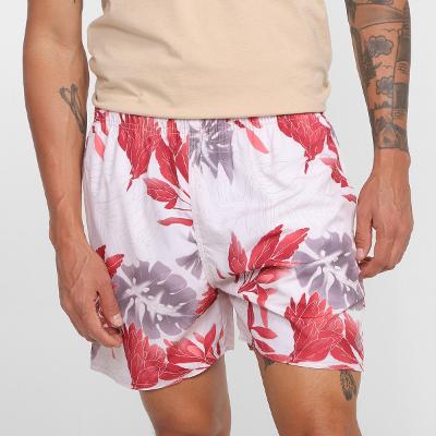 Short Taco Estampado Folhas Masculino