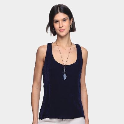 Blusa Regata Carmim Básica Feminina